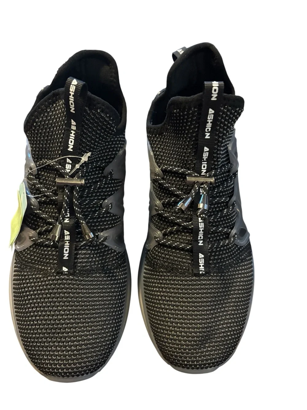 Black Knit Athletic Sneakers